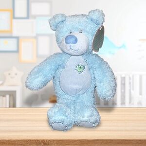 First Main Tender Teddy Bear Baby Blue Stuffed Lovey Plush 12”